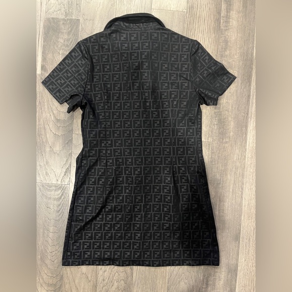 Fendi monogram collard dress with pockets - Picture 2 of 3